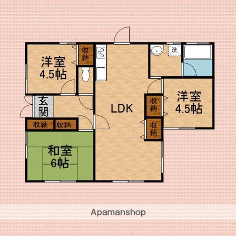 東武鉄道東上線 柳瀬川駅 徒歩16分 2階建 築26年(3LDK)の間取り写真