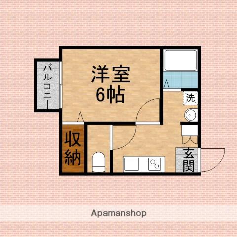 AMBER NEST(1K/2階)の間取り写真