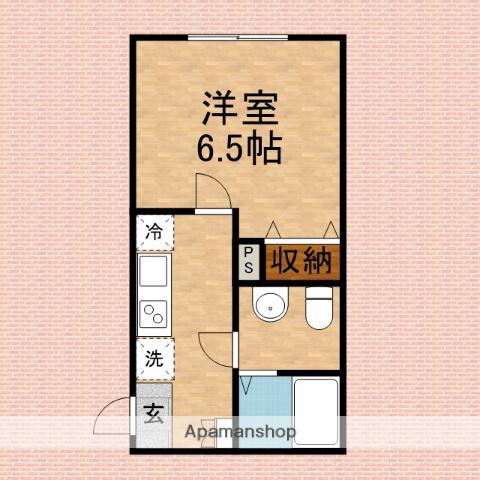 CRANE GARDEN鶴瀬(1K/3階)の間取り写真