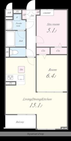 VOITURE MH(1SLDK/1階)の間取り写真