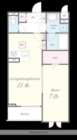 VOITURE MH(1LDK/1階)の間取り写真