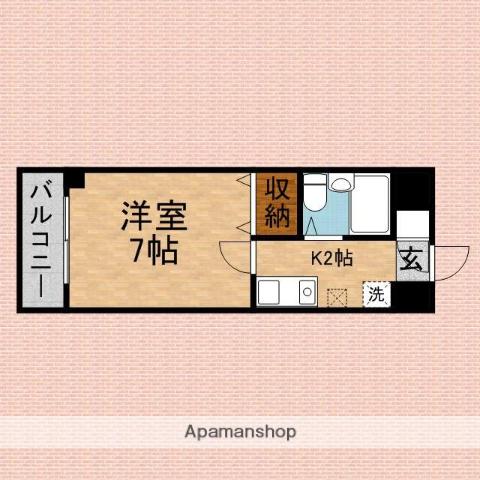 第ニアビタシオン浅倉(1K/6階)の間取り写真
