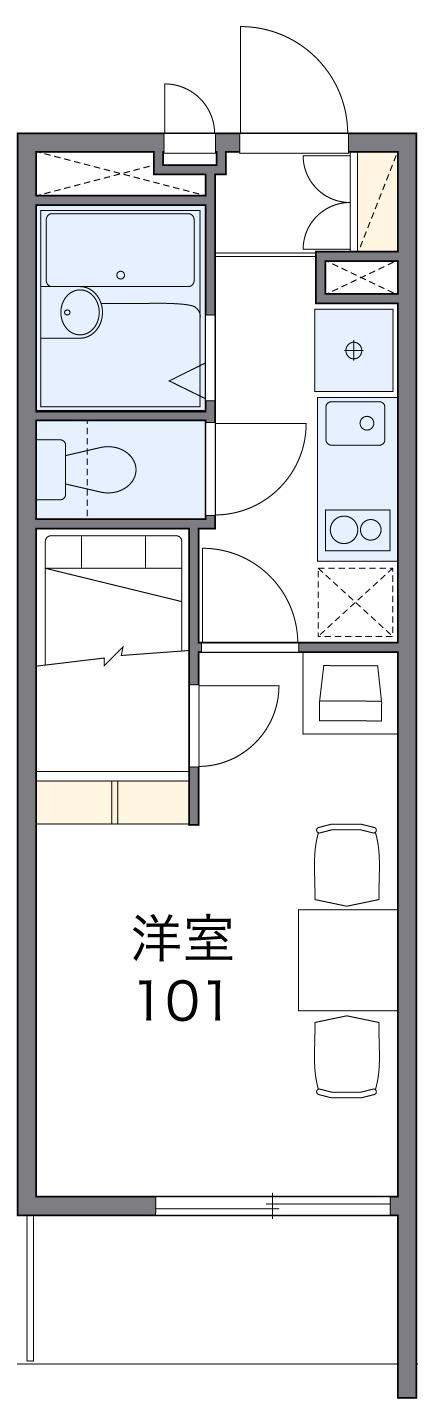 レオパレスエリュシオン 3階階 間取り
