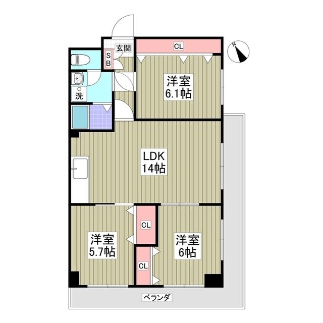 シオミプラザファースト 4階階 間取り