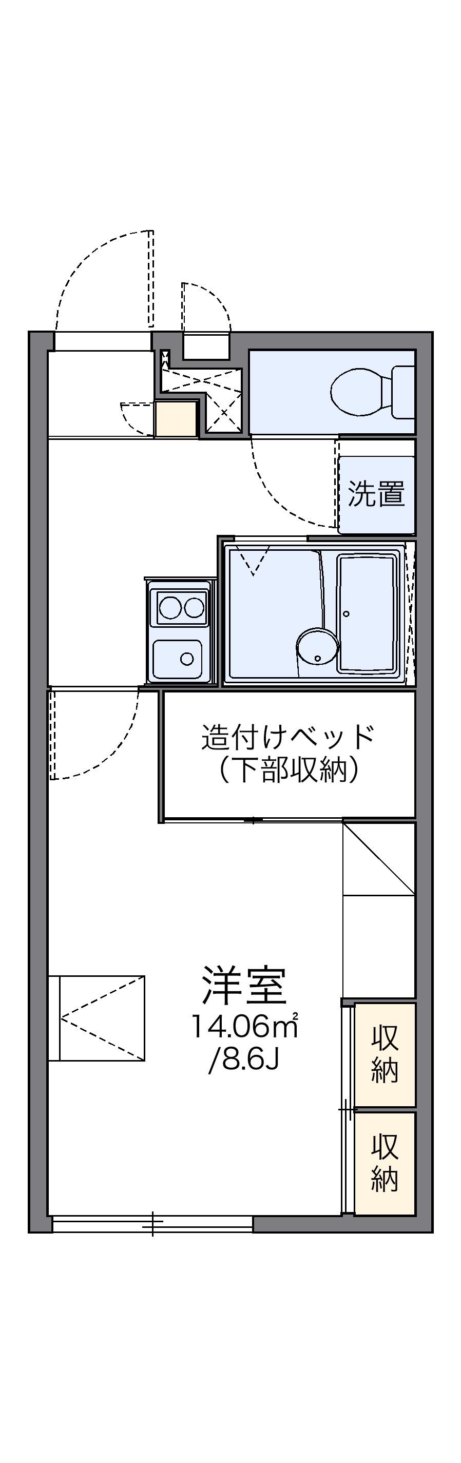 レオパレスシャルム(1K/2階)の間取り写真