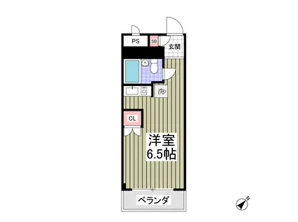 みずほマンション(ワンルーム/2階)の間取り写真