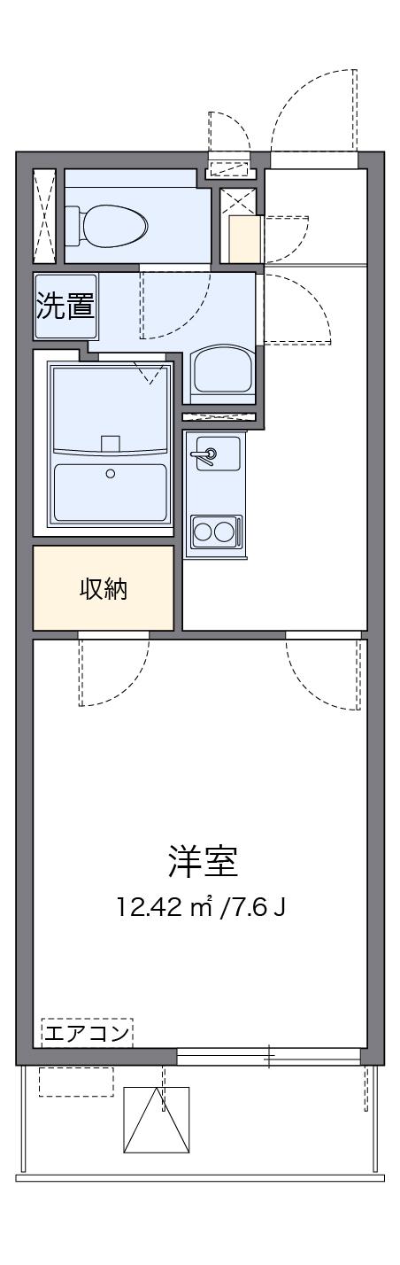 クレイノSATSUKI(1K/2階)の間取り写真