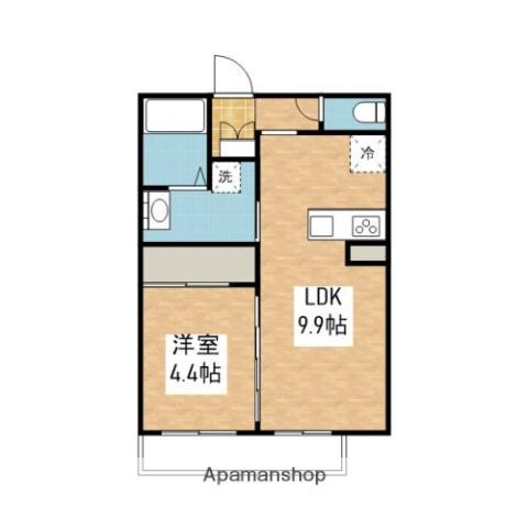 フォレストメゾン(1LDK/1階)の間取り写真