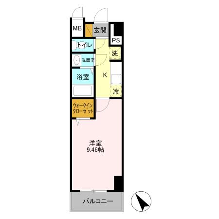 LINK KASUKABE(1K/6階)の間取り写真