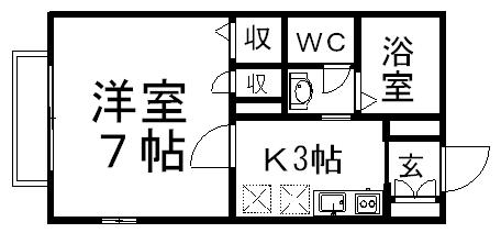 メゾンドパストラル弐番館 1階階 間取り