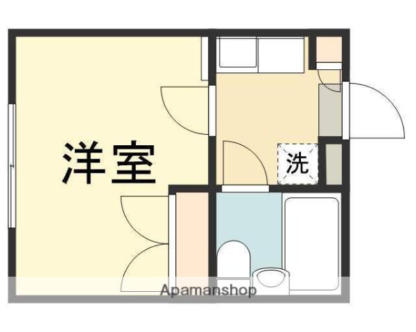 ベルトピア熊谷11(ワンルーム/1階)の間取り写真