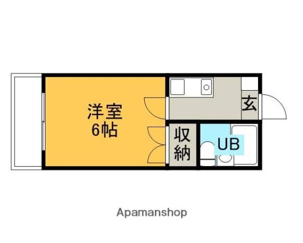 ベルトピア熊谷12(ワンルーム/2階)の間取り写真