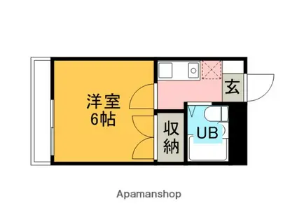 ベルトピア熊谷4(1K/1階)の間取り写真