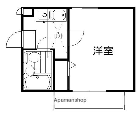 ベルトピア熊谷5(ワンルーム/2階)の間取り写真