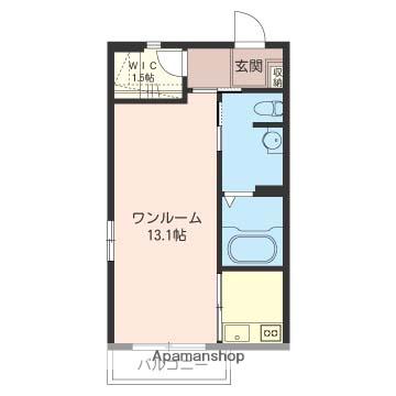 ブルーミングスクエアⅠ(ワンルーム/1階)の間取り写真