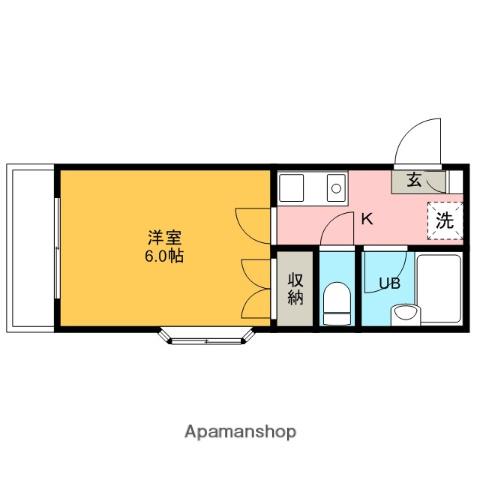 アプティ末広(1K/1階)の間取り写真