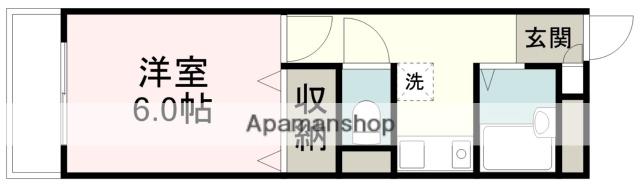 カルム8(1K/1階)の間取り写真