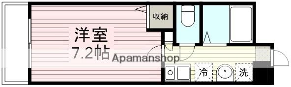 メゾンリベルタ(1K/4階)の間取り写真