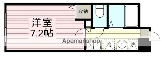 メゾンリベルタ(1K/1階)の間取り写真