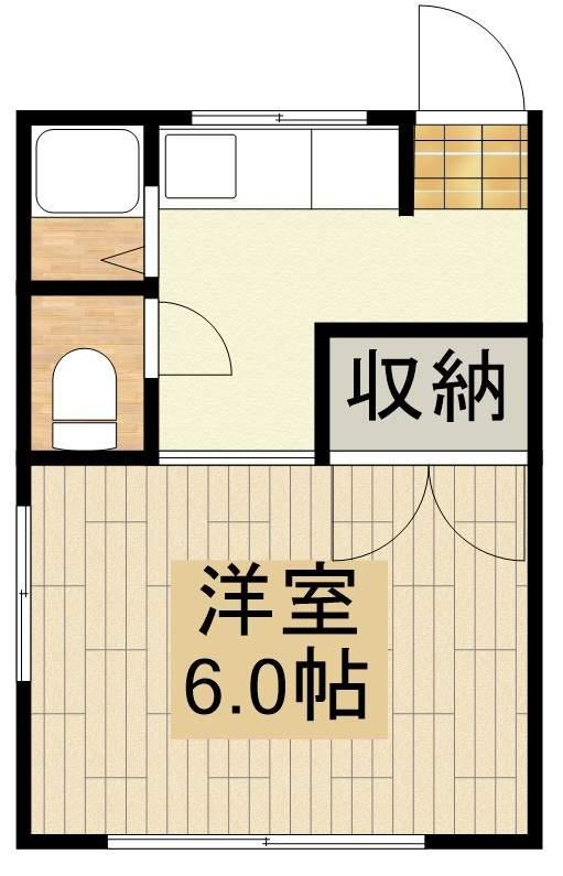 サンハイツせんば(1K/1階)の間取り写真