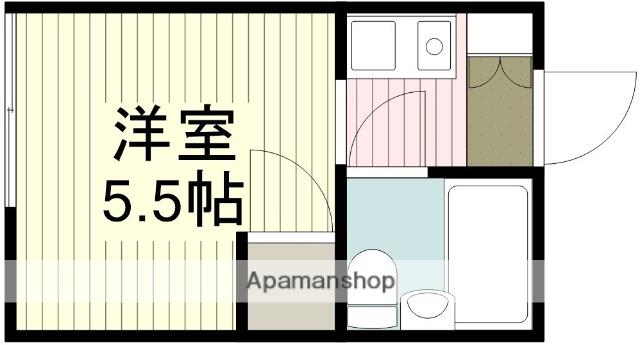 ジュネス高橋(1K/2階)の間取り写真