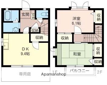 メゾネット三番館(2DK)の間取り写真
