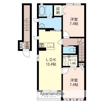 グランモンテ(2LDK/2階)の間取り写真