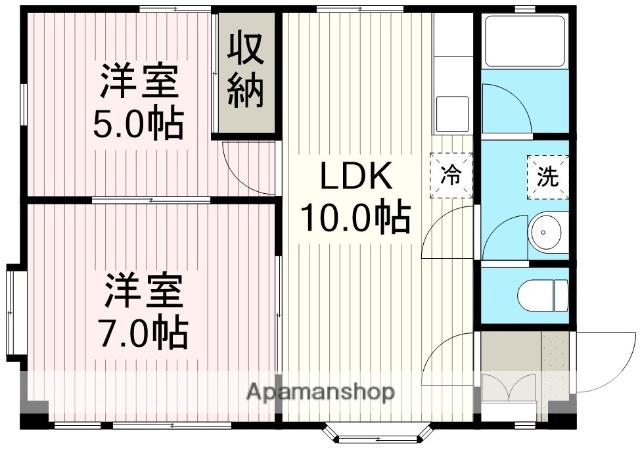 ビューパレス野田(2LDK/1階)の間取り写真