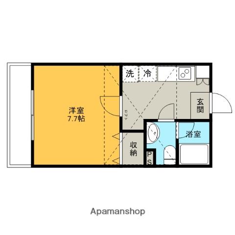 メゾン・ヴェルデ(1K/2階)の間取り写真