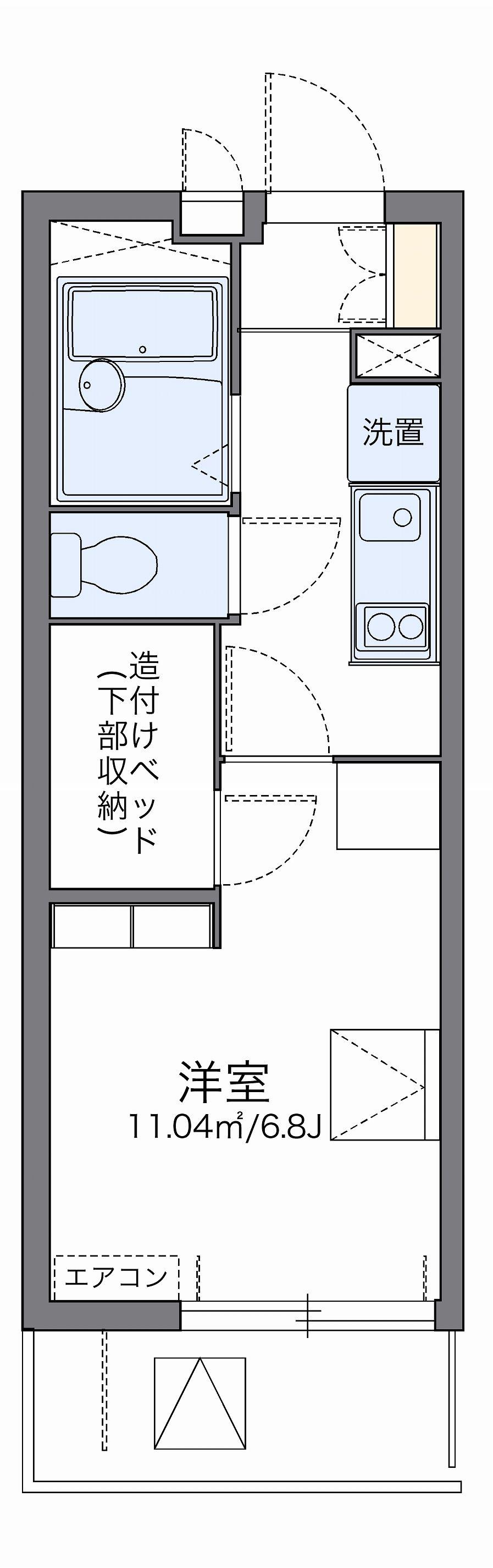 レオパレス岸町 3階階 間取り