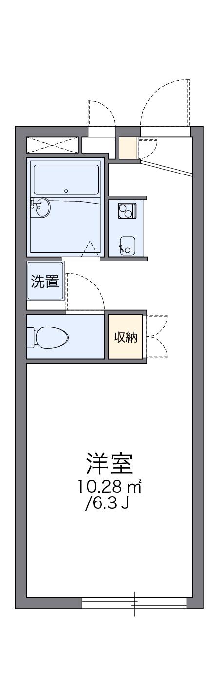 レオパレスルミエールⅡ(1K/1階)の間取り写真