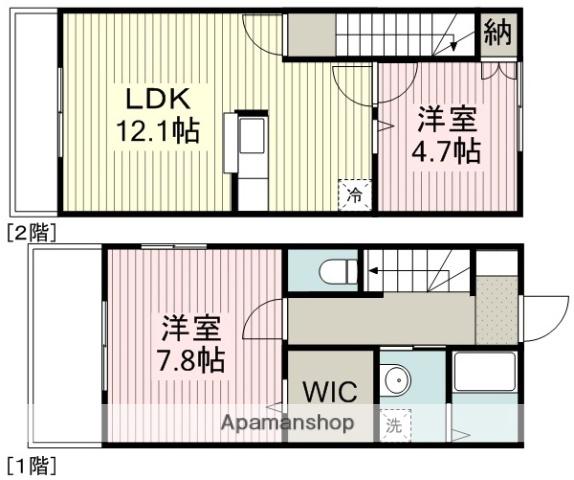 エピナールウェスト(2LDK)の間取り写真