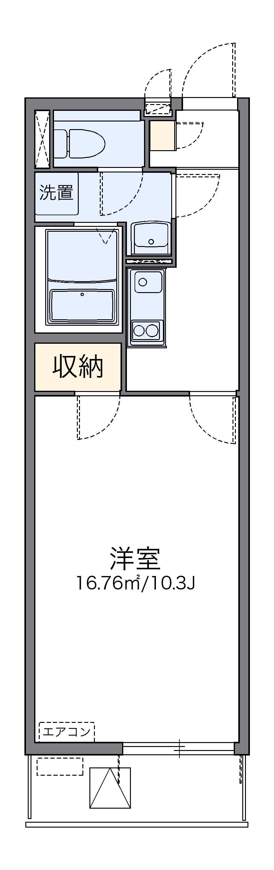 レオネクスト川越シティ(1K/3階)の間取り写真
