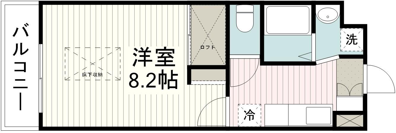 ルネスアーデル(1K/3階)の間取り写真