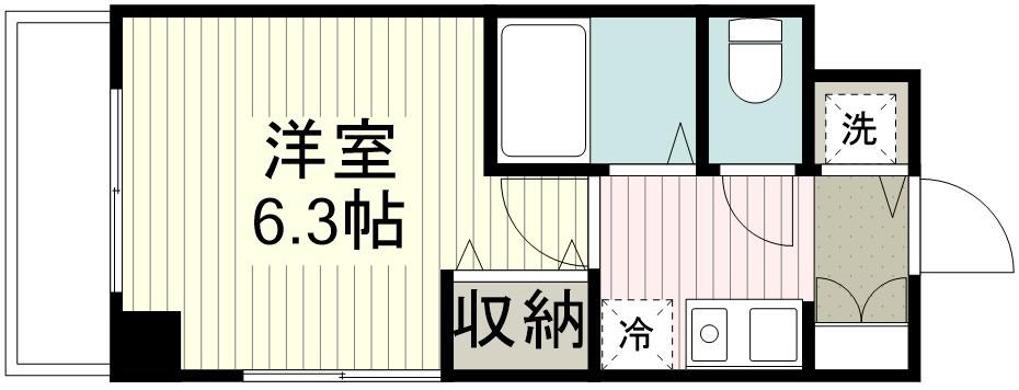 ベルメゾン シラトリ(1K/3階)の間取り写真