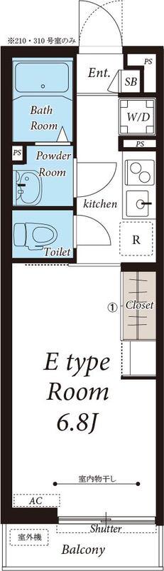 リブリ・プレゾン(1K/2階)の間取り写真