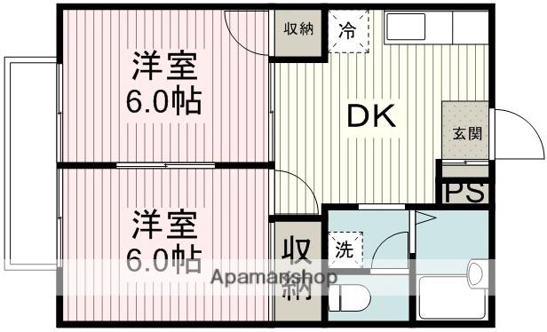 コーポラス曙B 2階階 間取り