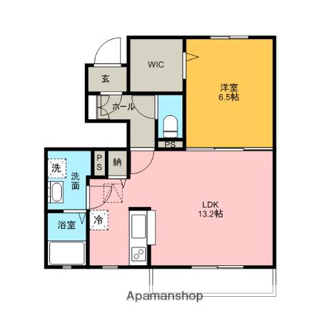 コンフォートグレイスA(1LDK/1階)の間取り写真