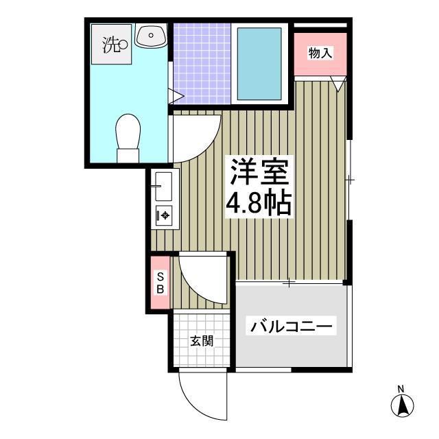 MQUARTO的場(ワンルーム/1階)の間取り写真