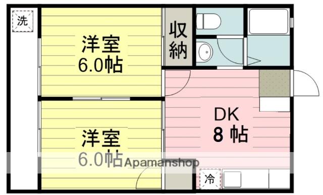 サンハイムY&Y(2DK/2階)の間取り写真