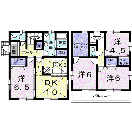 東武鉄道東上線 新河岸駅 徒歩12分 2階建 築23年(4DK)の間取り写真