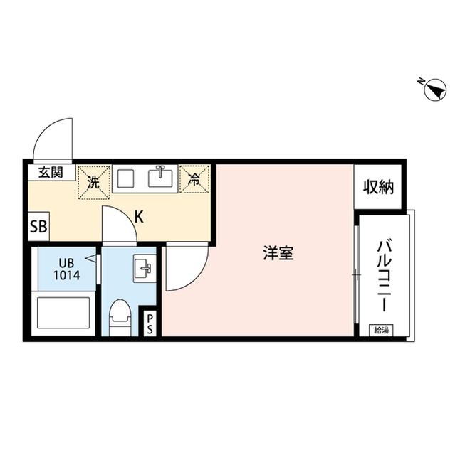 エトワール鶴ヶ島(1K/2階)の間取り写真
