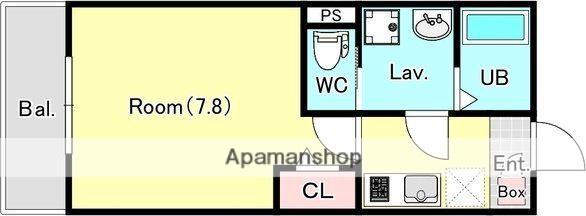 ジーメゾン南大塚(1K/3階)の間取り写真