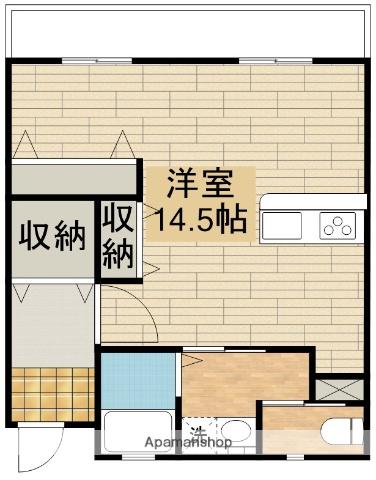 アヴィル旭町Ⅱ(ワンルーム/1階)の間取り写真