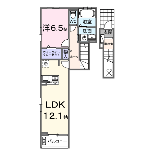ブリッサ パラシオ(1LDK/2階)の間取り写真