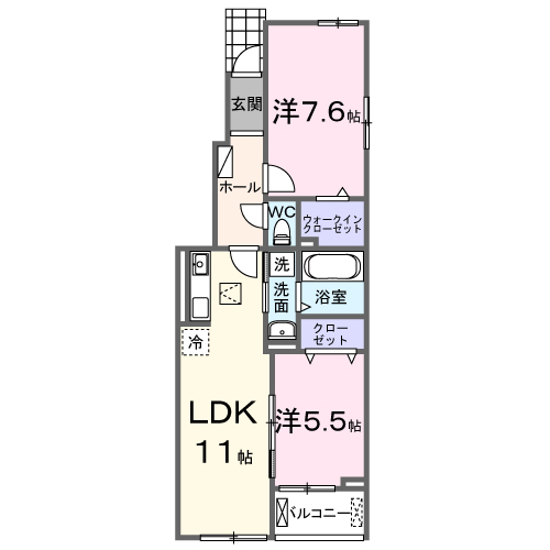 ブリッサ パラシオ(2LDK/1階)の間取り写真