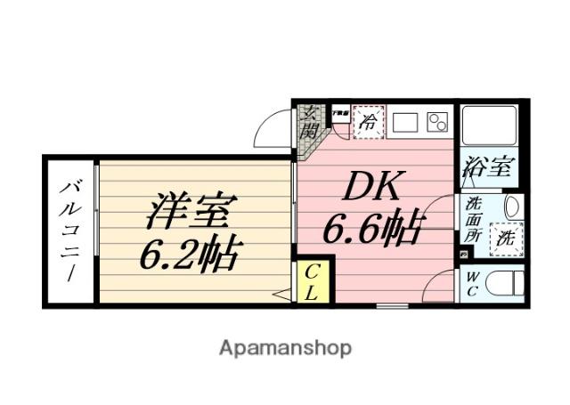 ドルチェテラス川越南大塚(1DK/3階)の間取り写真