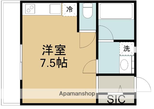 HOLOMUA(ワンルーム/2階)の間取り写真