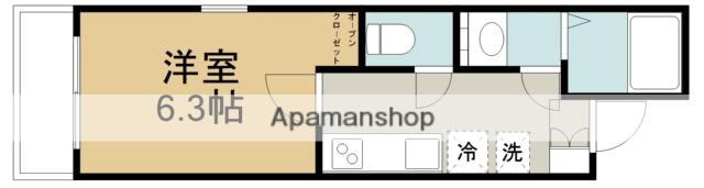 リガーレ(1K/1階)の間取り写真