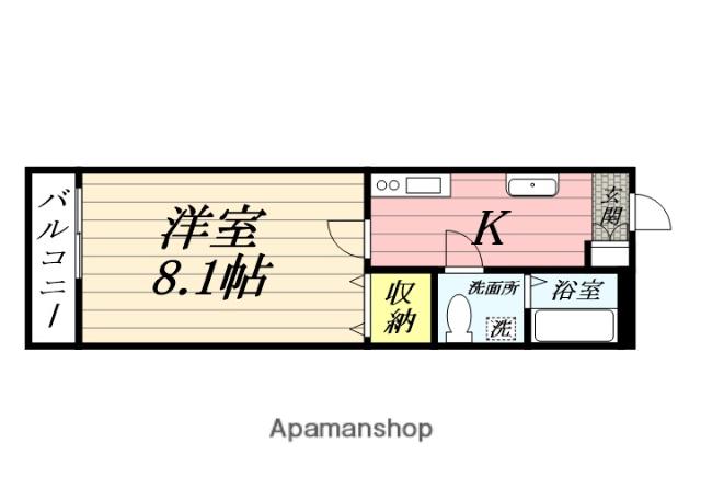 FILLE FLATS 南大塚(1K/2階)の間取り写真